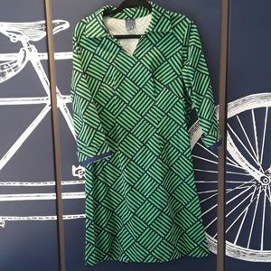 MELLY M Green and Blue Checkered Dress